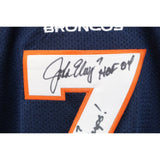 John Elway Autographed Denver Broncos M&N Jersey SB XXXII 3 Insc. Beckett 42997