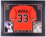 Eddie Murray Signed Oriole 35x43 Custom Framed Jersey Inscribed HOF 2003 JSA COA