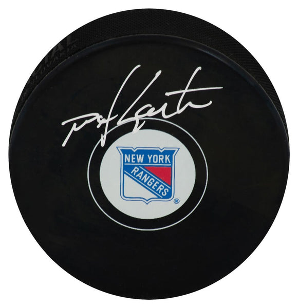 Mike Gartner Signed New York Rangers Logo Hockey Puck - (SCHWARTZ COA)