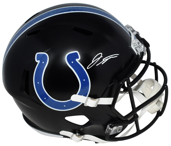 JONATHAN TAYLOR SIGNED INDIANAPOLIS COLTS BLACK FULL SIZE SPEED HELMET BECKETT