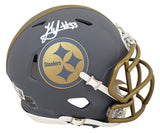 Steelers Jack Sawyer Signed Slate Speed Mini Helmet W/ Case BAS Witnessed
