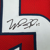 Framed Autographed/Signed Will Fuller 35x39 Houston Red Jersey JSA COA