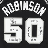 FRMD David Robinson Spurs Signed Mitchell & Ness 1998-99 Jersey w/Inscs-LE 10