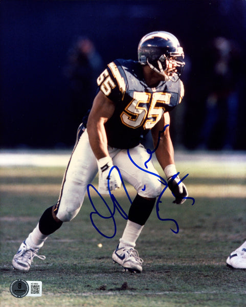 Junior Seau Autographed 8x10 Photo San Diego Chargers Beckett BAS #AE16603