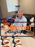 John Elway Autographed Denver Broncos Lunar Mini Helmet Beckett Witness 50197