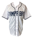 Wander Franco Tampa Bay Signed White Baseball Jersey JSA SD