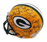 Super Bowl 31 Team Signed Green Bay Packers Auth Helmet - Favre, Rison, Brown