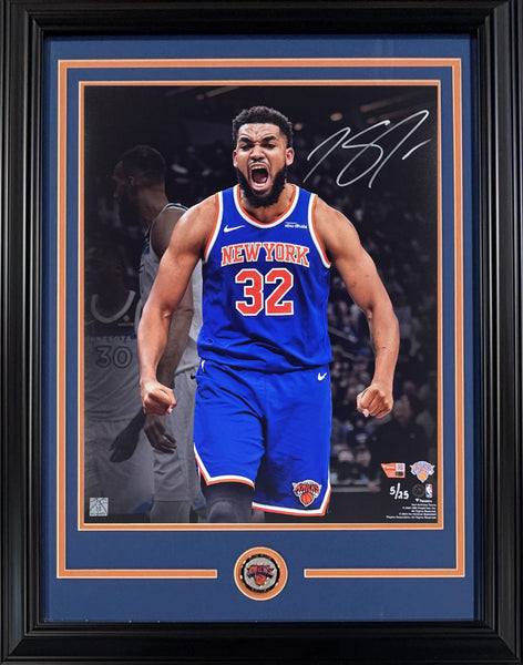 Karl Anthony Towns Signed 16x20 Photo Framed LE/ 25 NY Knicks Auto Fanatics COA