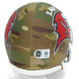Baker Mayfield Autographed Tampa Bay Buccaneers CAMO Speed Mini Helmet Beckett