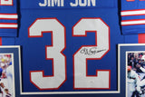 OJ SIMPSON (Bills blue SKYLINE) Signed Autographed Framed Jersey JSA