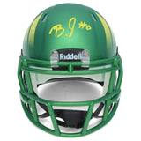 Bucky Irving Autographed Oregon Ducks Painted Wings Speed Mini Helmet Beckett