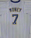Brewers 82 AL Champ DON MONEY Signed Custom Replica Pinstripe Jersey AUTO - JSA