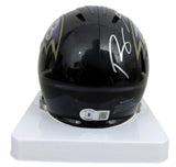 Roquan Smith Autographed Speed Mini Helmet Ravens Beckett 180359