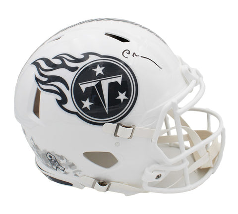 Chris Johnson Signed Tennessee Titans Speed Authentic Salute To Service 3 Helmet
