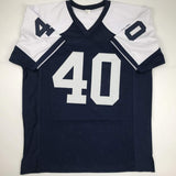Autographed/Signed Bill Bates Dallas Thanksgiving Day Jersey PSA/DNA CO