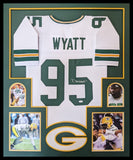 FRAMED GREEN BAY PACKERS DEVONTE WYATT AUTOGRAPHED SIGNED JERSEY JSA COA