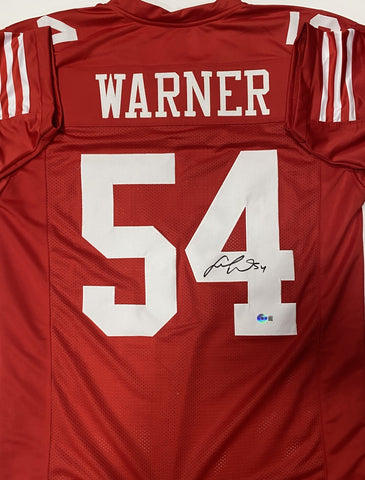 49ers FRED WARNER Signed Custom Replica San Francisco Jersey AUTO - BAS