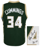 Terry Cummings Signed Green T/B Custom Basketball Jersey w/2x AS -(SCHWARTZ COA)