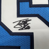 Autographed/Signed Tyler Hansbrough UNC North Carolina Blue Jersey BAS COA