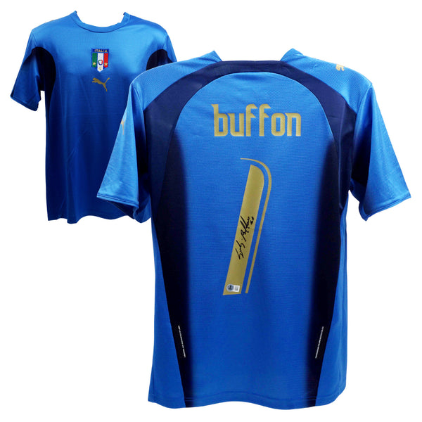 Gianluigi Buffon Signed Italy Home Soccer Jersey #1 with Beckett COA