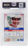 Cris Carter autographed Eagles 1989 Score Football Rookie Card #73 (PSA Encap)