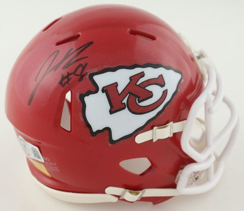Justyn Ross Signed Kansas City Chiefs Speed Mini Helmet (Beckett) Super Bowl WR