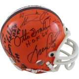 Graham Schafrath Lavelli +10 Cleveland Browns Signed Mini Helmet VSR4 BAS 56213