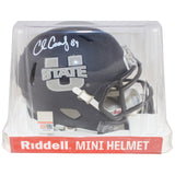 Chris Cooley Autographed Utah State Aggies Mini Helmet Beckett Witness 52884