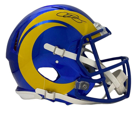 NFL ODELL BECKHAM Jr. Autographed L.A. Rams Speed Authentic Helmet FANATICS