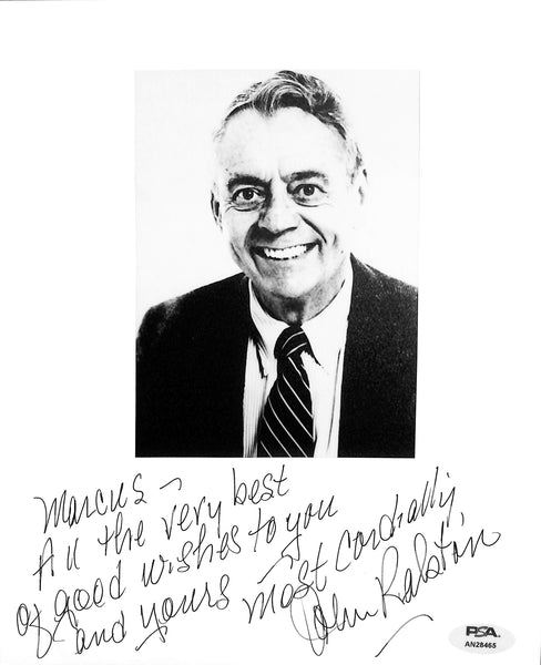 John Ralston CFB HOF Signed/Auto/Insc 4x5.5 Photo San Jose State PSA/DNA 185137