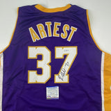 Autographed/Signed RON ARTEST Los Angeles Purple Basketball Jersey PSA/DNA COA
