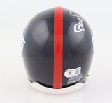 Bill Parcells Signed Giants Mini Helmet (Beckett) 2xSuper Bowl Champ Head Coach