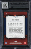 Broncos Tim Tebow Signed 2011 Topps Rising Rookies #28 Card Auto 10! BAS Slabbed