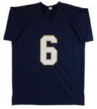 Notre Dame Jeremiah Owusu-Koramoah Signed Navy Blue Pro Style Jersey BAS Witness