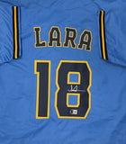 LUIS LARA Signed Custom Replica Alternate Brewers Jersey AUTO - BAS