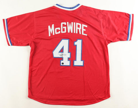 Mark McGwire Signed Team USA Olympic Jersey (Authentic Ink Scannable Hologram)