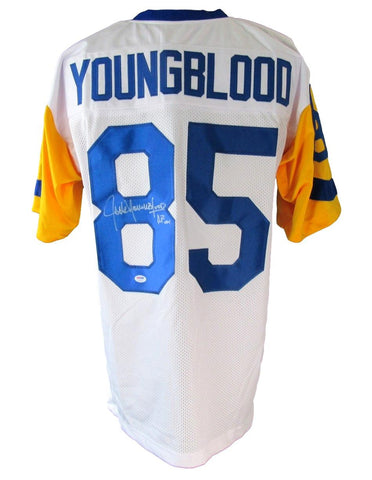 Jack Youngblood HOF LA Rams Autographed Custom Football PSA/DNA Jersey XHC53