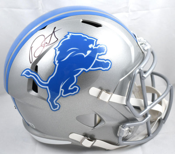 David Montgomery Autographed Detroit Lions F/S Speed Helmet - Beckett W Hologram