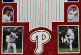 SUEDE FRAMED PHILADELPHIA PHILLIES ROY HALLADAY AUTOGRAPHED JERSEY PSA COA