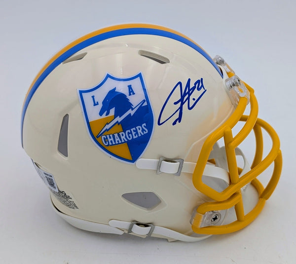 LaDainian Tomlinson Signed Chargers Retro Series Mini Helmet - Beckett