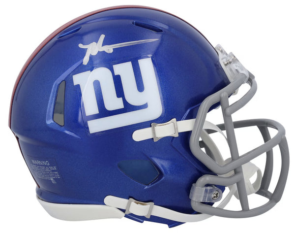 Malik Nabers Autographed New York Giants Mini Speed Helmet Fanatics