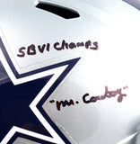 Bob Lilly Autographed Dallas Cowboys F/S Helmet W/ 3 Inscriptions-Beckett W Holo