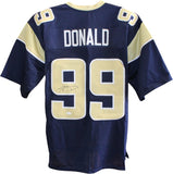 Aaron Donald Autographed/Signed Pro Style Size XL Blue Jersey JSA 59373