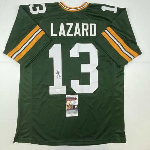 Autographed/Signed ALLEN LAZARD Green Bay Green Football Jersey JSA COA Auto