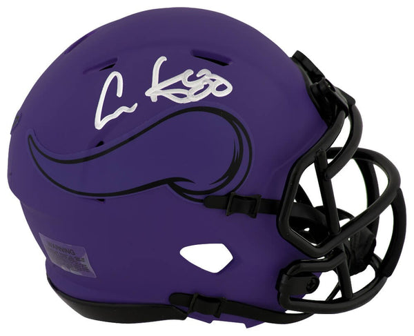 Cris Carter Signed Vikings RAVE Riddell Speed Mini Helmet - (SCHWARTZ COA)