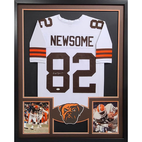 Ozzie Newsome Autographed Signed Framed Cleveland Browns Jersey JSA