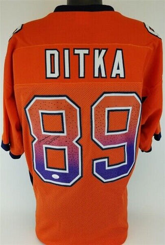 Mike Ditka Signed Chicago Bears Orange Throwback Jersey (JSA Witness COA)