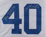 Bill Bates Signed Dallas Cowboys Jersey Inscribed "Super Bowl Champion 92 93 95"