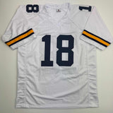 Autographed/Signed Colston Loveland Michigan White College Jersey Beckett COA