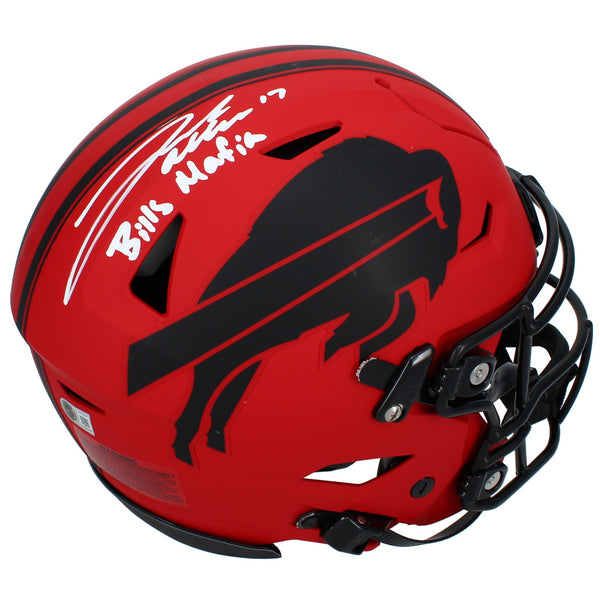 Josh Allen Autographed/Inscribed Bills RAVE Speedflex Authentic Helmet Beckett